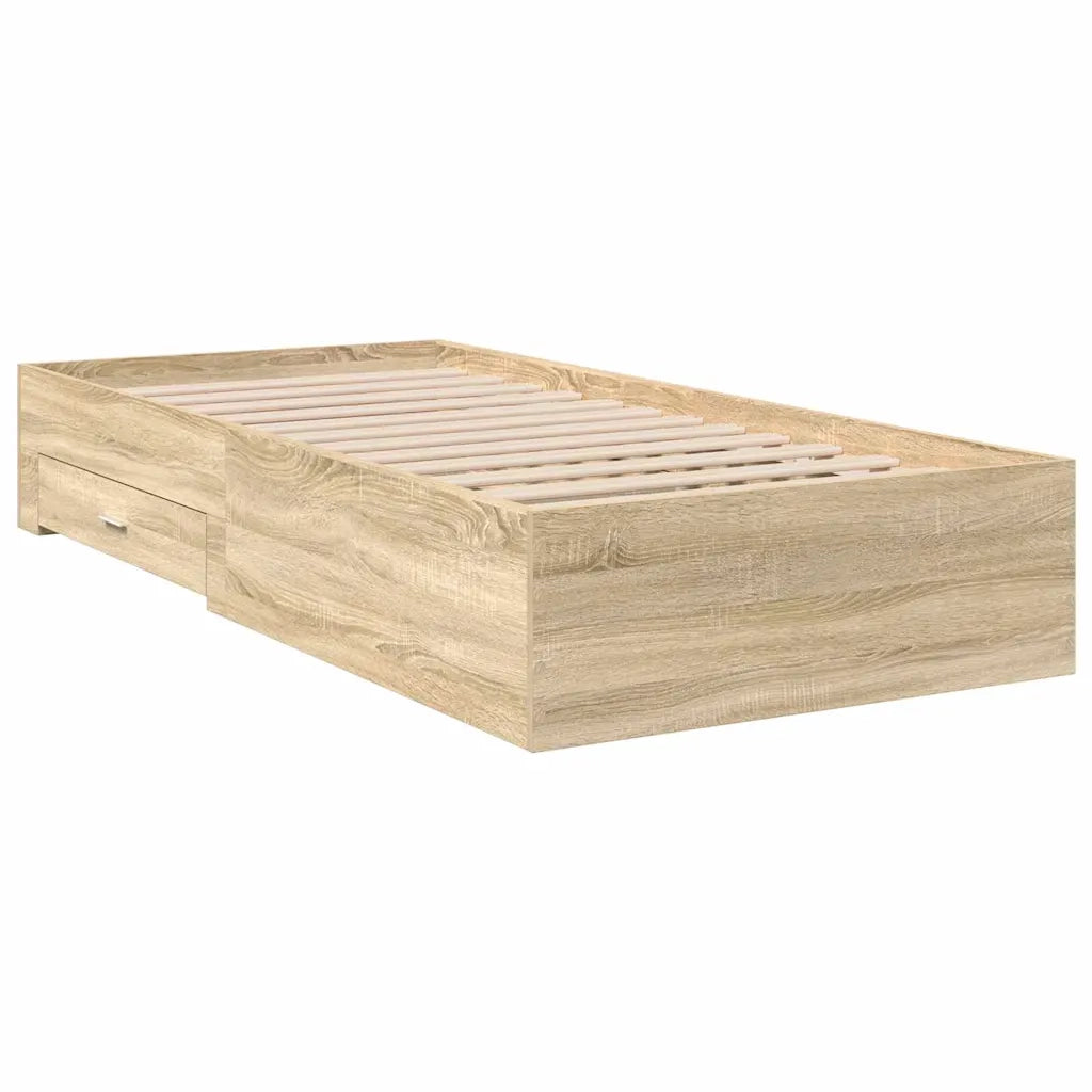 Struttura del letto-Giroletto Marrone 90 x 190 cm Legno multistrato 627629