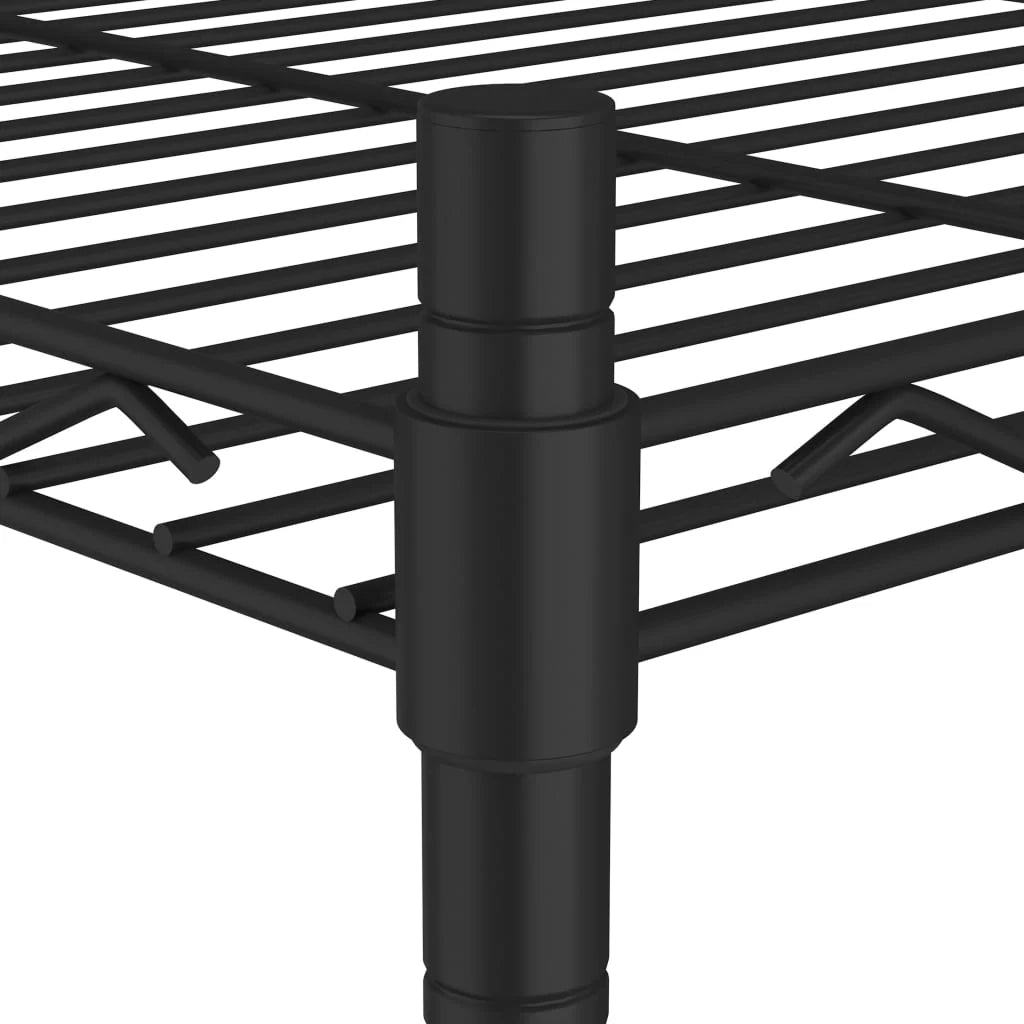 Scaffale portaoggetti a 3 ripiani 60 x 35 x 76 cm 150 kg nero 02_0045690