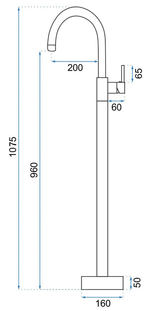 Rubinetto Da Lavabo Rea Lungo Brush Nickel