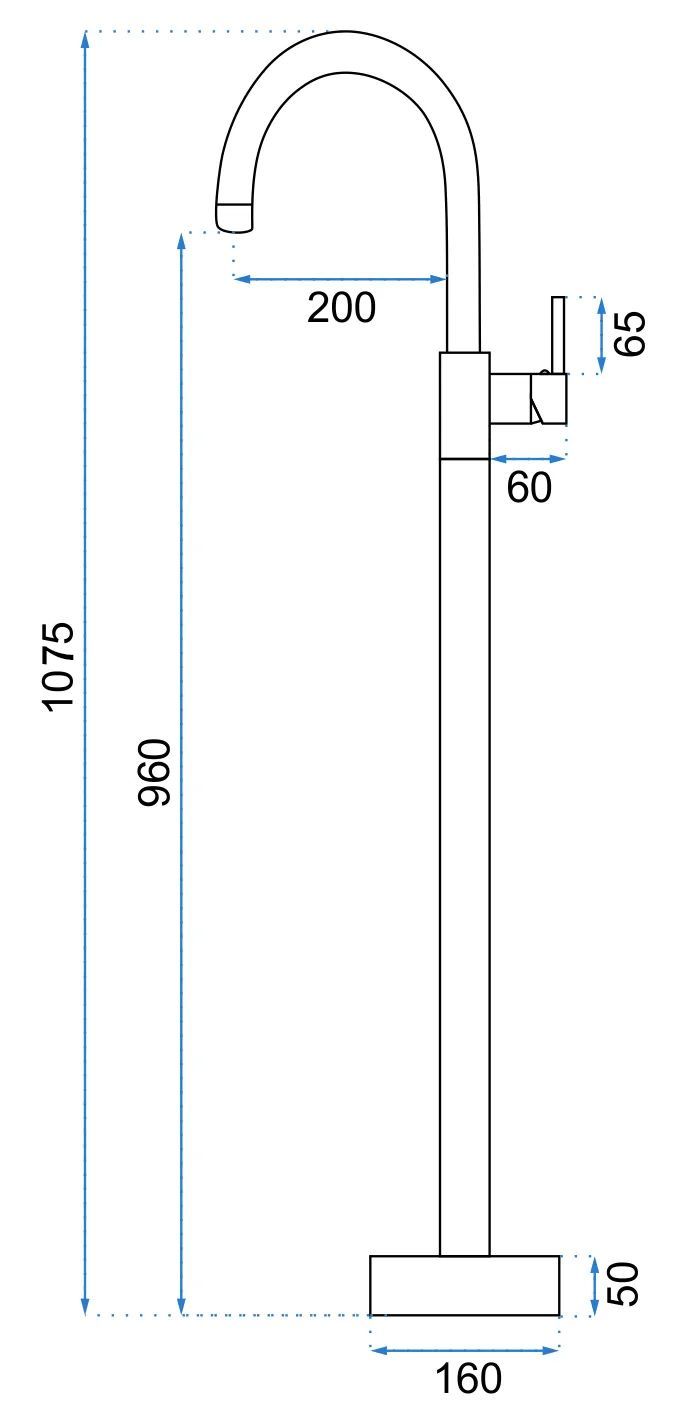 Rubinetto Da Lavabo Rea Lungo Brush Nickel