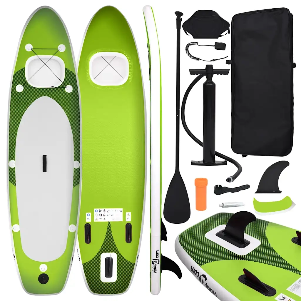 Set Tavola SUP Gonfiabile Verde 360x81x10 cm cod mxl 77074