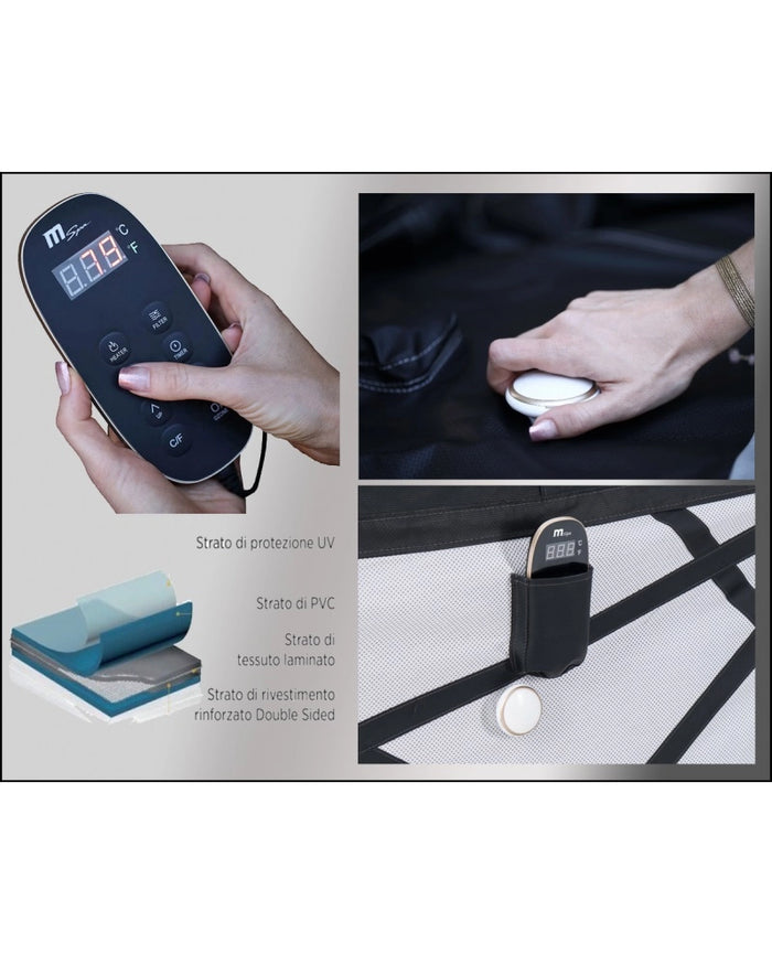 Minipiscina idromassaggio rigida da esterno, 6 sedute 185x185cm Mspa Soho