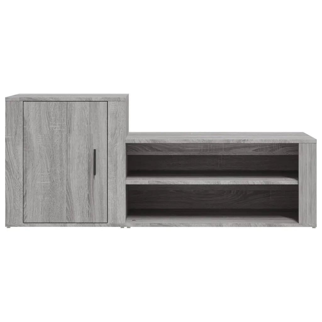 Scarpiera-Scaffale per scarpe Grigio Sonoma 130x35x54 cm in Legno Multistrato