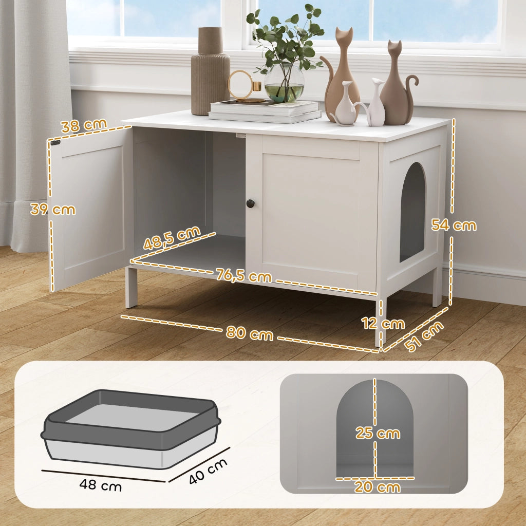Armadio per Lettiera ¨C Zephmum ¨C Bianco 80x51x54 cm