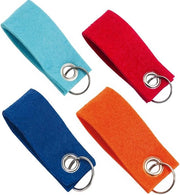 Set di 4 impugnature per chiavi in pelle con impugnatura in pelle, cinturino, impugnatura in pelle, descrivibile, duraturo, 4 colori, rosso, blu, arancione, turchese