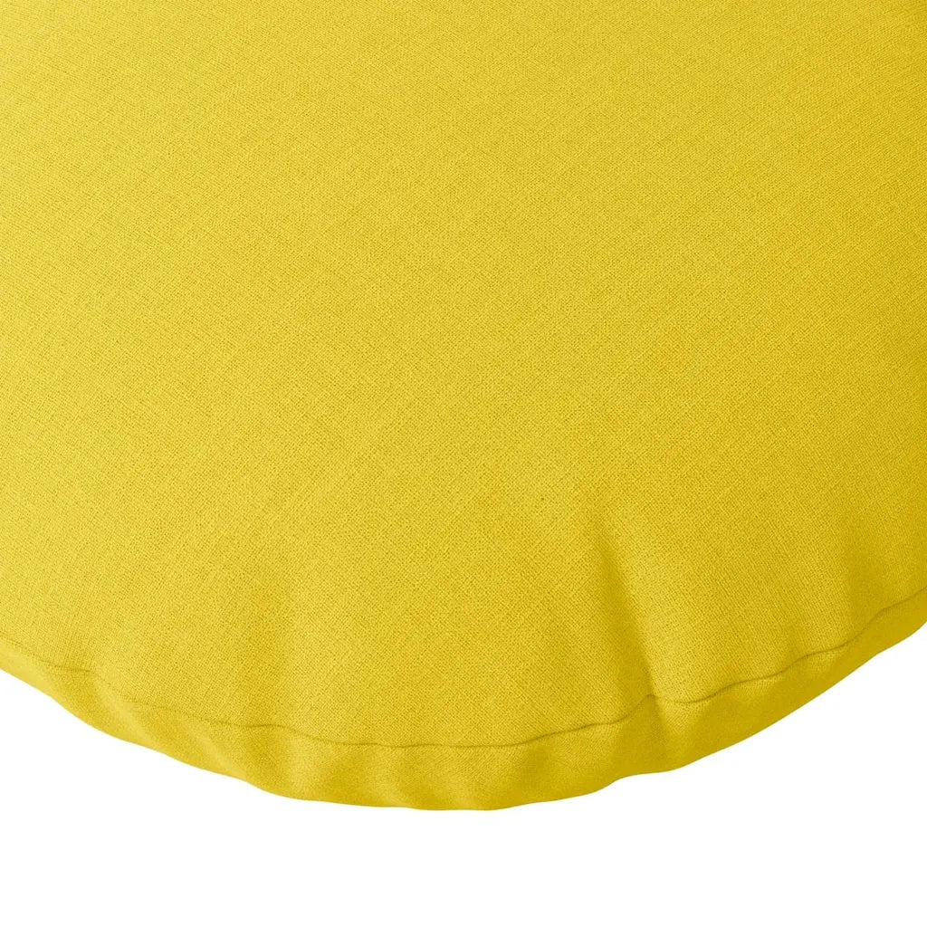 Cuscini per Seduta 2 pcs Giallo Chiaro Ø60 x 21 cm Tessuto