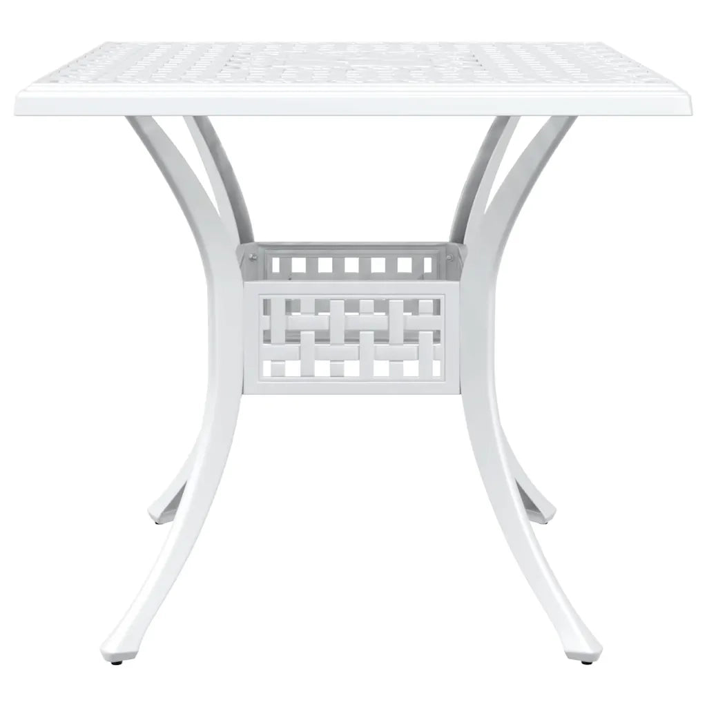 Set di Tavolo da Giardino 3 pcs Bianco Alluminio pressofuso 3334750