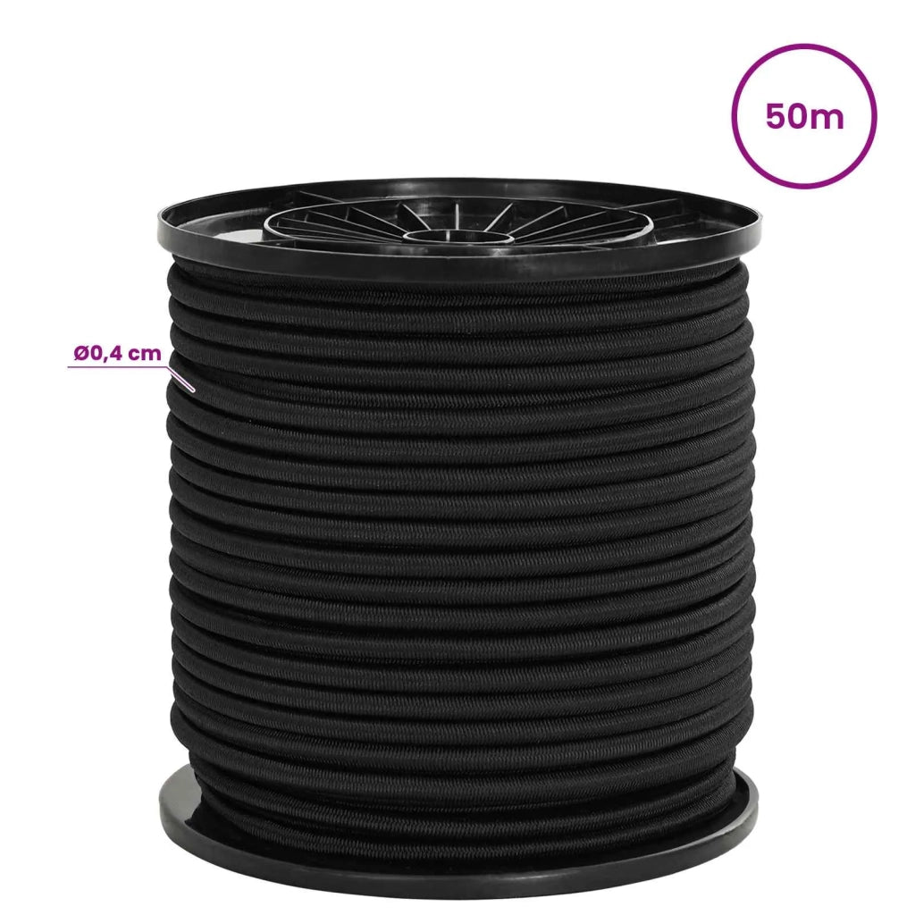 Corde Bungee con Ganci 4 mm Nero PP e gomma 42047656