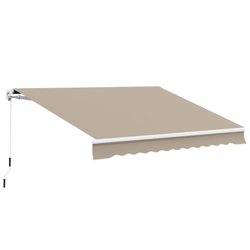 Tenda a braccio articolato in alluminio lunghezza 3.95 m colore beige ottima protezione solare per balcone e terrazza