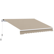 Tenda a braccio articolato in alluminio lunghezza 3.95 m colore beige ottima protezione solare per balcone e terrazza
