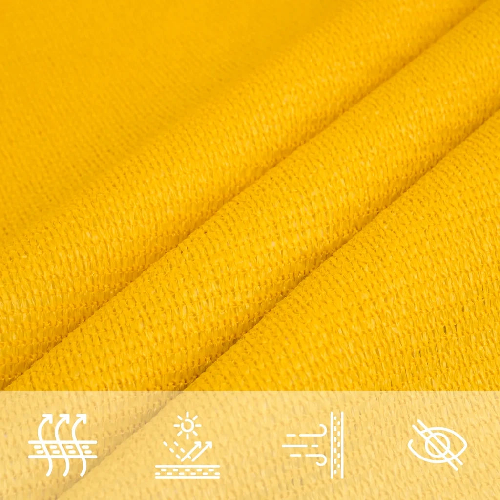 Vela Parasole 160 g/m² Triangolare Giallo 4x5x5 m in HDPE 311591