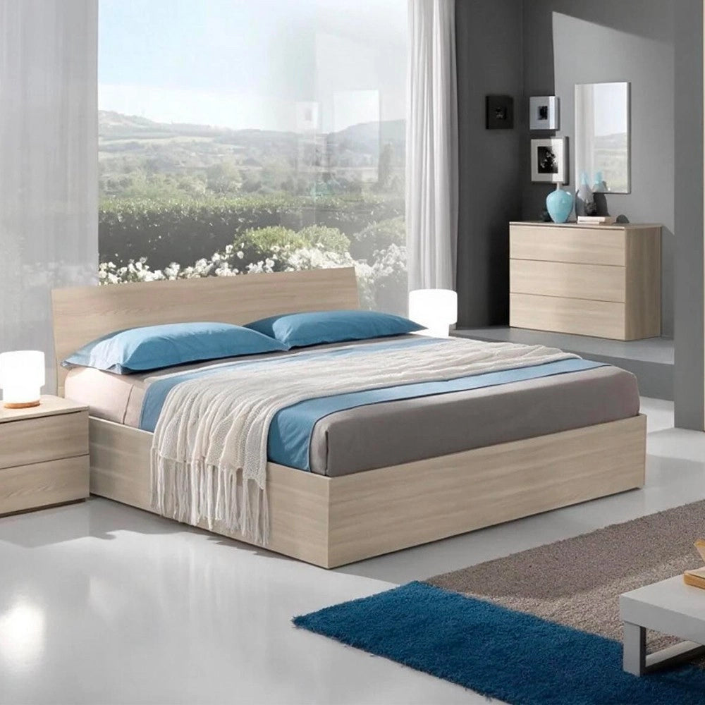 Letto matrimoniale contenitore Manitoba olmo