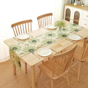 Lente tafelloper 180 cm - Tafelloper per fiori - Tavolo da pranzo copertura - Tavolo rustico verde - Copertura da tavolo salone - Decorazione cucina e sala da pranzo - Decorazione da tavolo per matrimoni - Verde chiaro - 180 cm - 89 caratteri