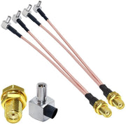 Adattatore Male SMA TS9 a Splitter per Cavo Coassiale V Tipo Pigtail per Estensione RF Mobilità 4G LTE - Set di 2 pezzi