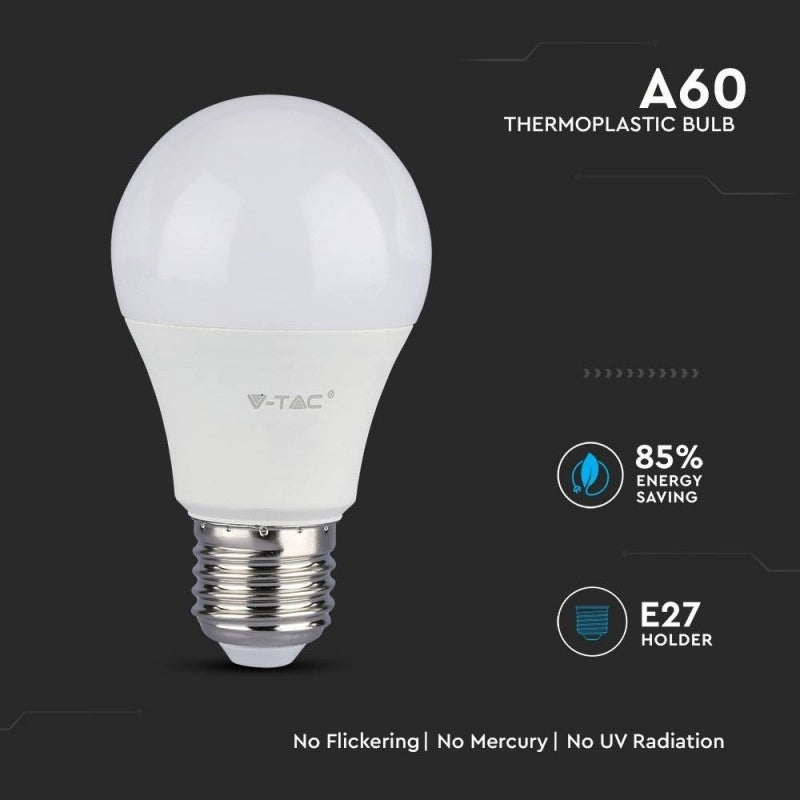 Lampada Led E27 A60 Bulbo 10W=75W 220V Bianco Caldo 2800K 21 Smd 5630 SKU-228
