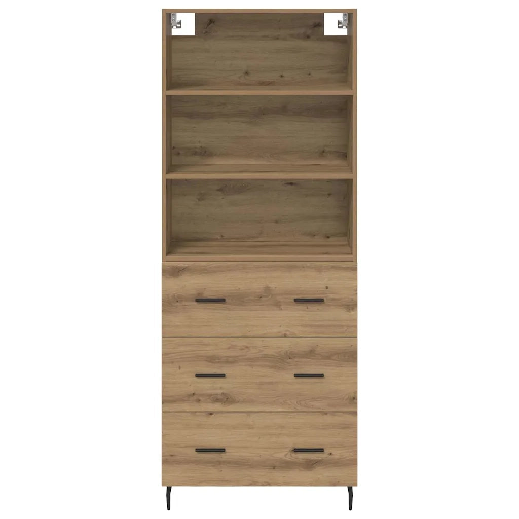 Credenza con cassetto Rovere artigianale 69,5 x 34 x 180 cm