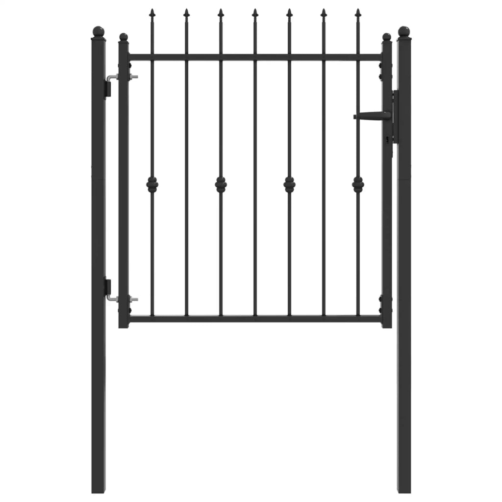 Cancello per recinzione HORST 100 x 100 cm Metallo Nero
