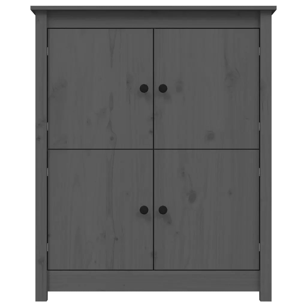 Credenza-Buffet-Armadio da cucina Grigia 83x41,5x100 cm in Legno Massello di Pino 923056