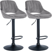 Set di 2 sgabelli da bar Milet velluto B 4