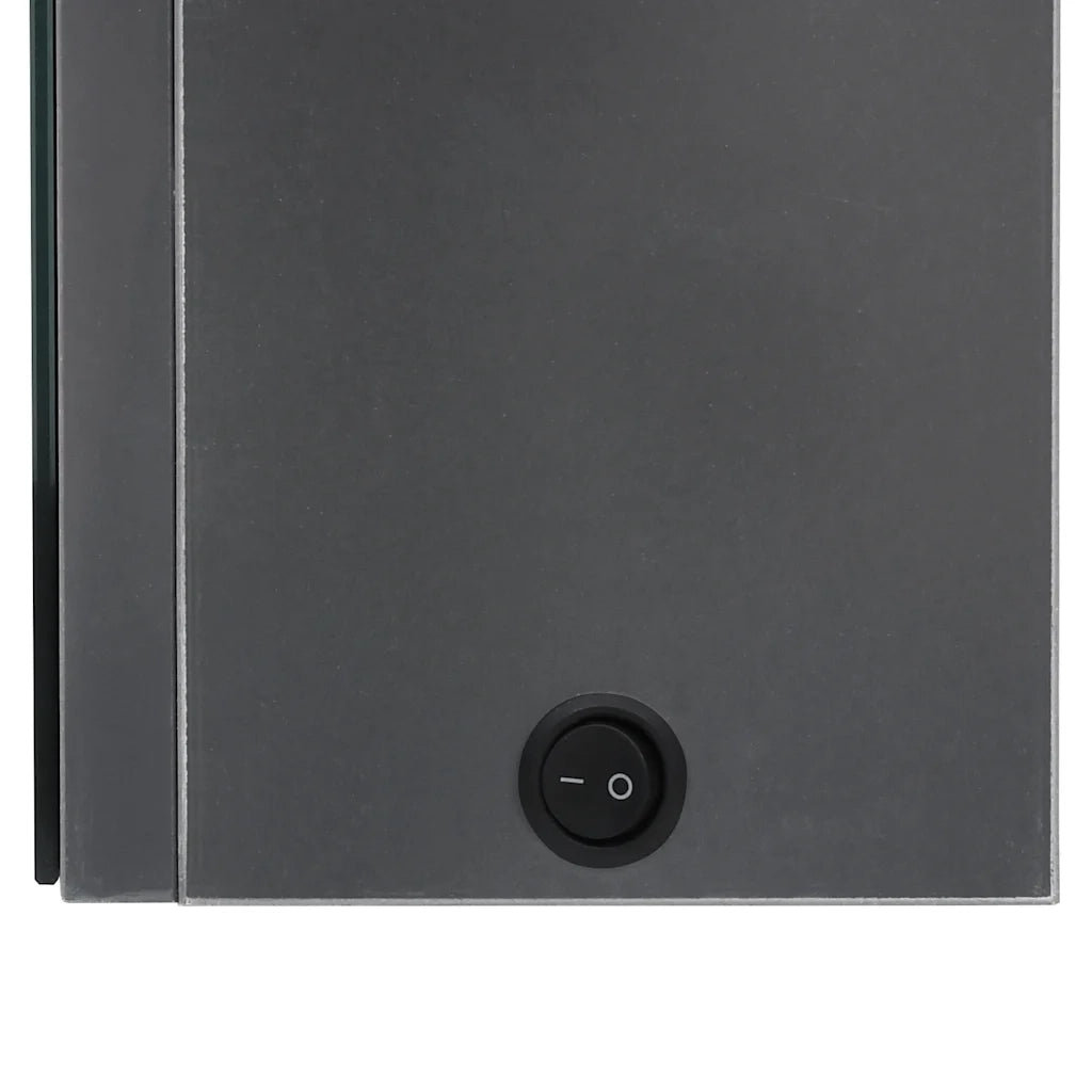 Armadietto Bagno con Specchio e LED Grigio Lucido 50x14x60 cm 326483