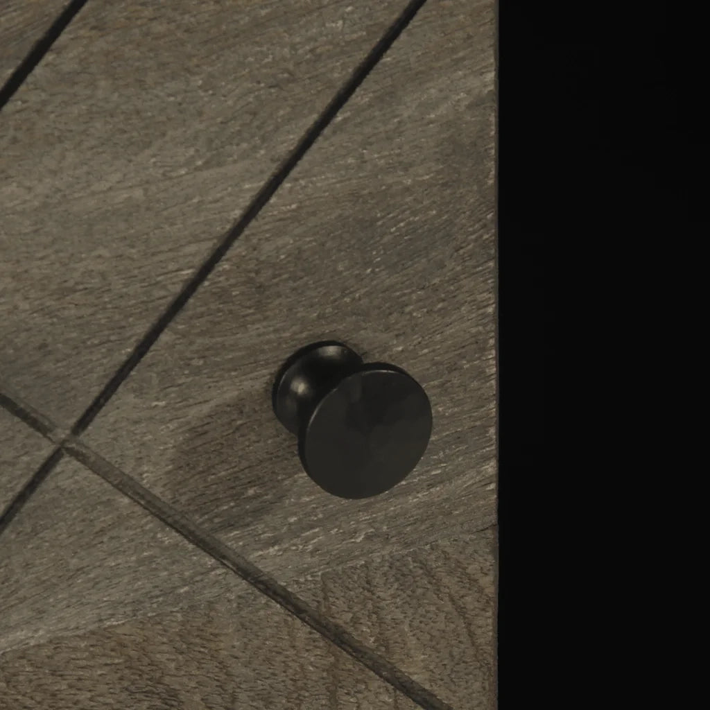 vidaXL Tavolino da Salotto Nero 100x54x40cm in Legno Massello di Mango