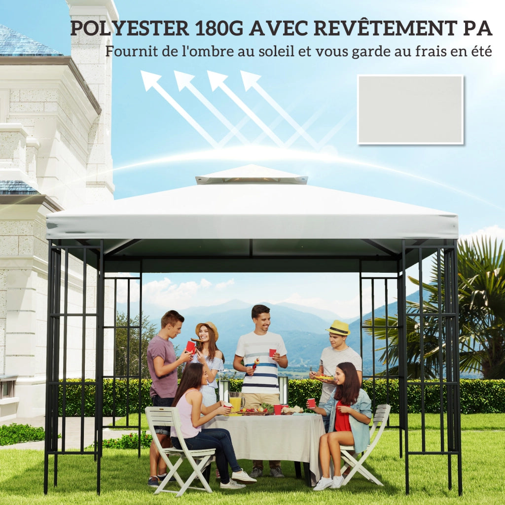 Telo di Ricambio per Gazebo 3x3 m ¨C zephmum ¨C Crema