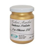 COLORE ACRILICO ORO CHIARO PERLATO ML 125