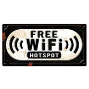 Targa Decorativa Da Parete Free Wifi 30x15