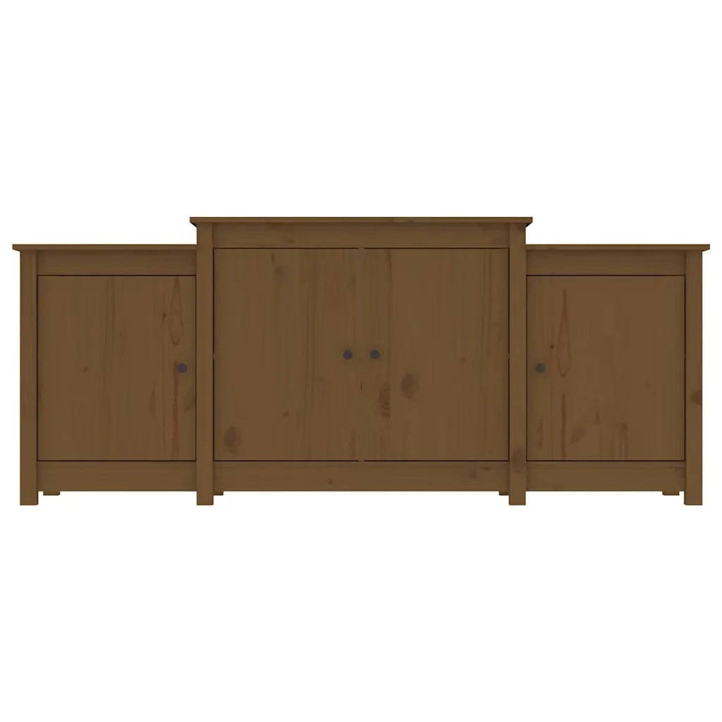 Credenza Marrone Miele 164x37x68 cm in Legno Massello di Pino