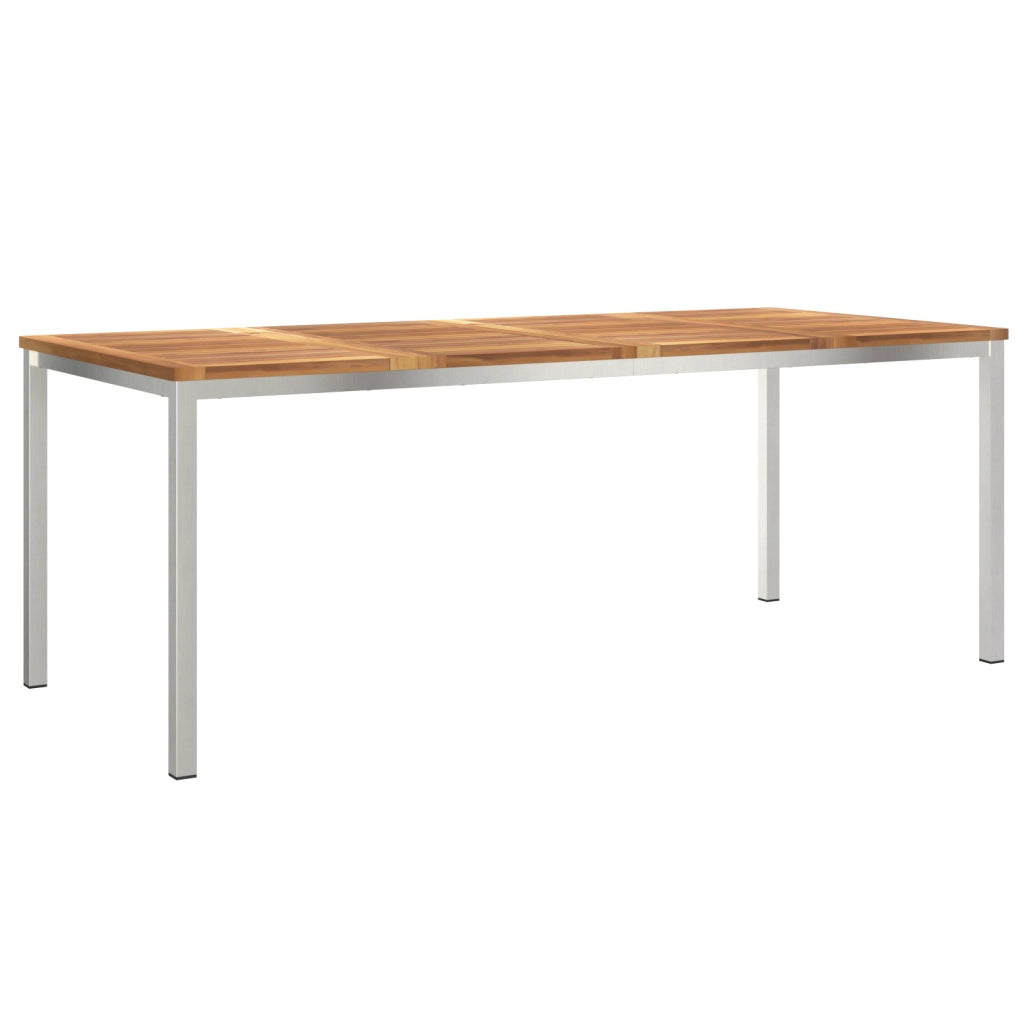 Set da Pranzo da Giardino  a 7 Pezzi in Legno Massello Teak