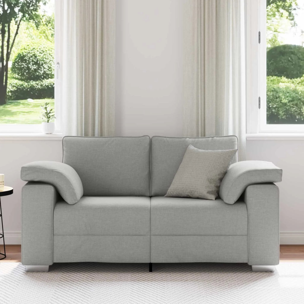Divano a due posti Grigio Nuvola 160 cm Tessuto 4105225