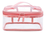 Borsa Cosmetici Impermeabile - Transparente - Borsa a Tracolla - Chiusura a Righello - Borsa con Cerniera - Materiale PVC Resistente