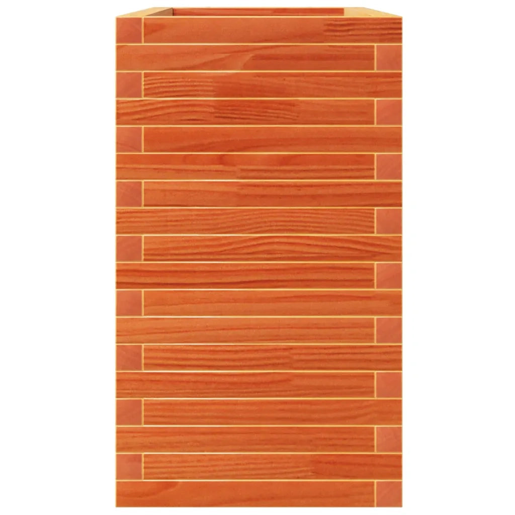 Fioriera Giardino Marrone Cera 110x40x72,5 Legno Massello Pino