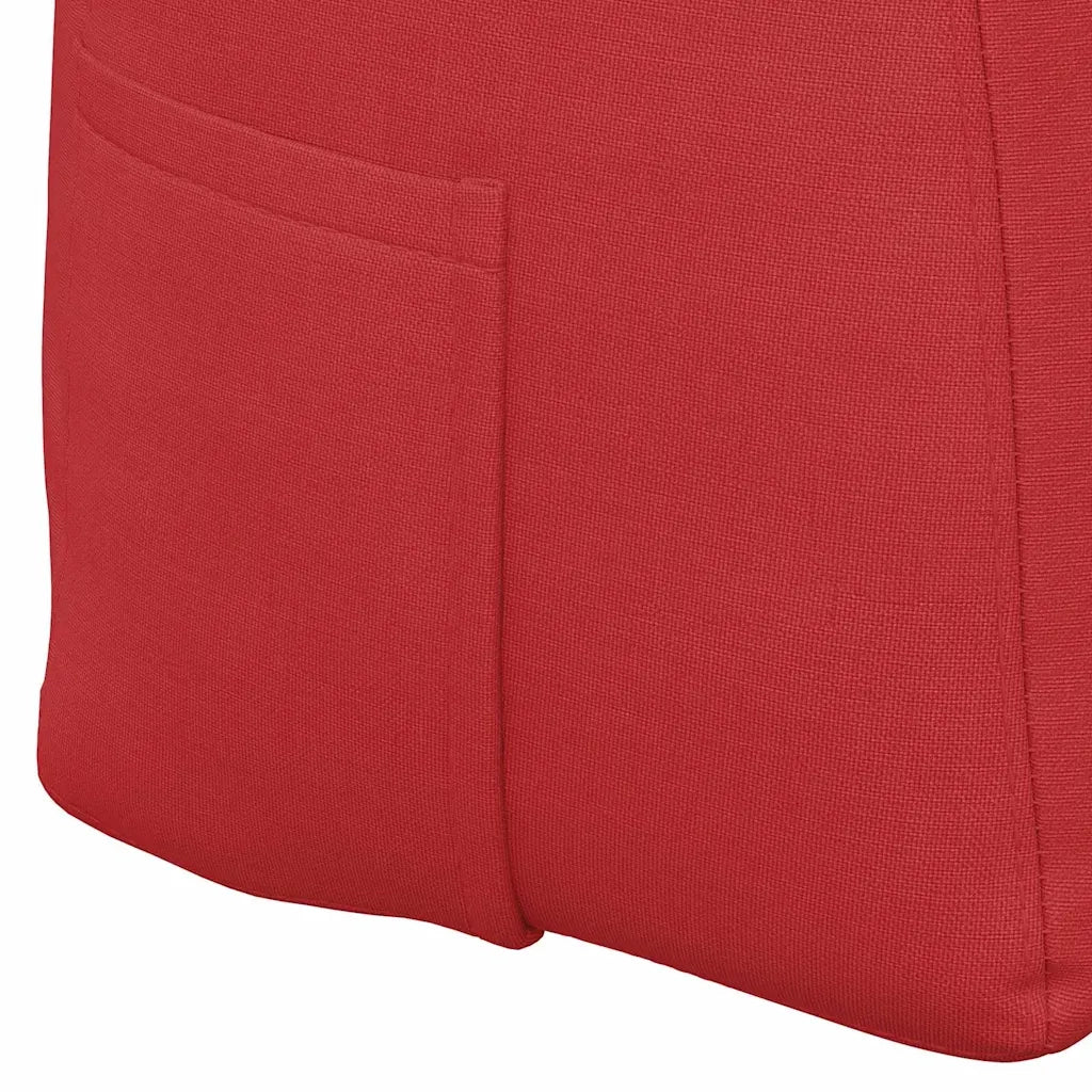 Cuscino per Schiena Rosso 180 x 24 x 50 cm Tessuto 42014569