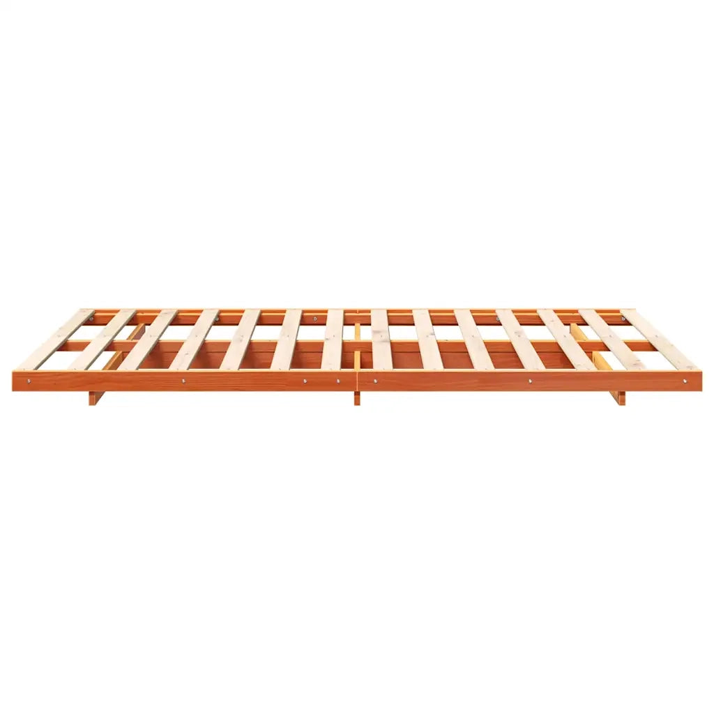 Struttura del letto Marrone cerato 135 x 190 cm Pino massello 873081