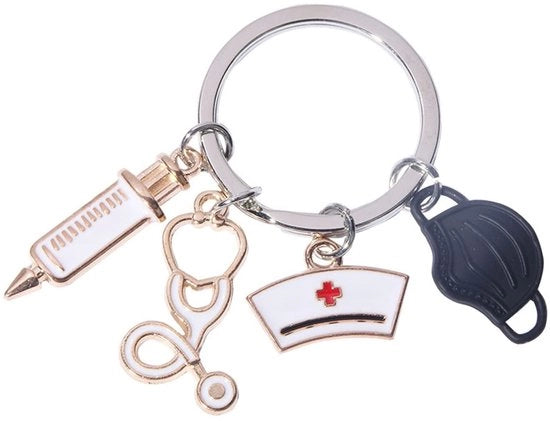 Sostegno per chiavi in acciaio inossidabile manufatto a mano - Duraturo - Ispiratore regalo - Ideale per medici e infermieri - Perfetto per le chiavi