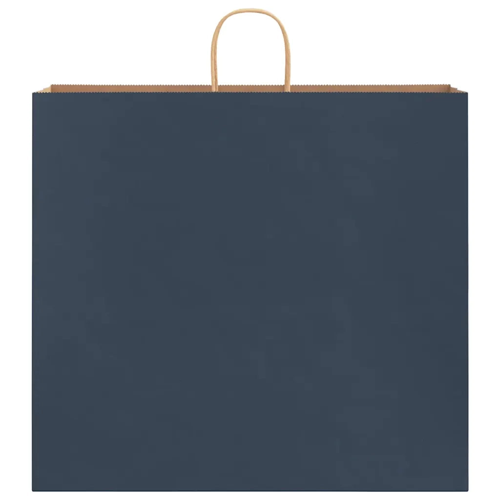 Sacchetti di Carta 250 pz con Manici Blu 54x15x49 cm