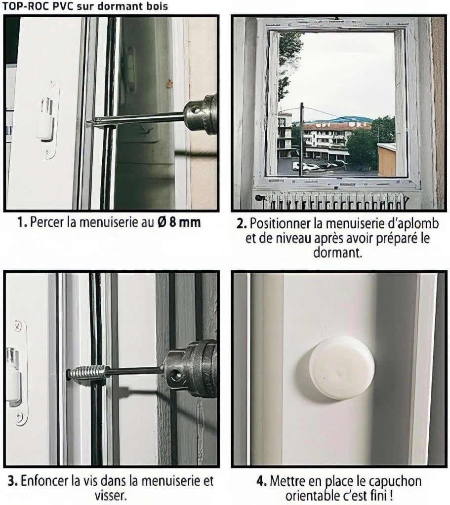 Scatola 100 viti top roc PVC 6 x 150 ING - Filettatura 45 mm - Tappi bianchi/tasselli - A430180