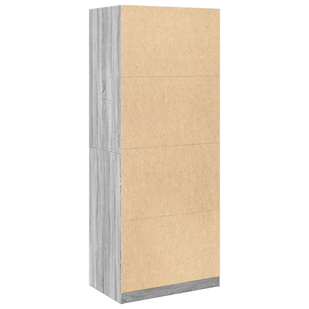 Armadio Grigio Sonoma 80x50x200 cm in Legno Multistrato 3307752
