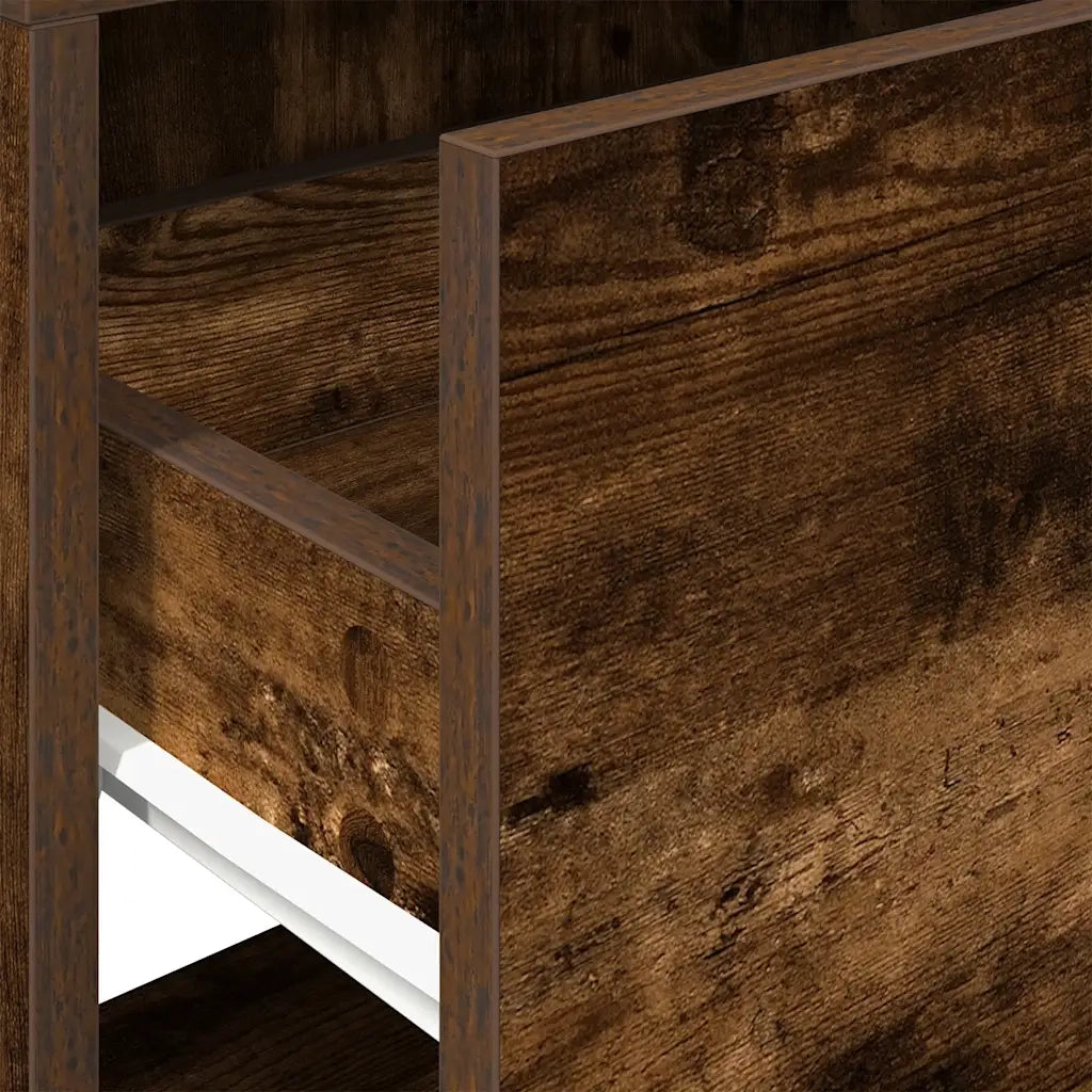 Comodini con Cassetto 2 pz Rovere Fumo 51x31x47 cm 858677