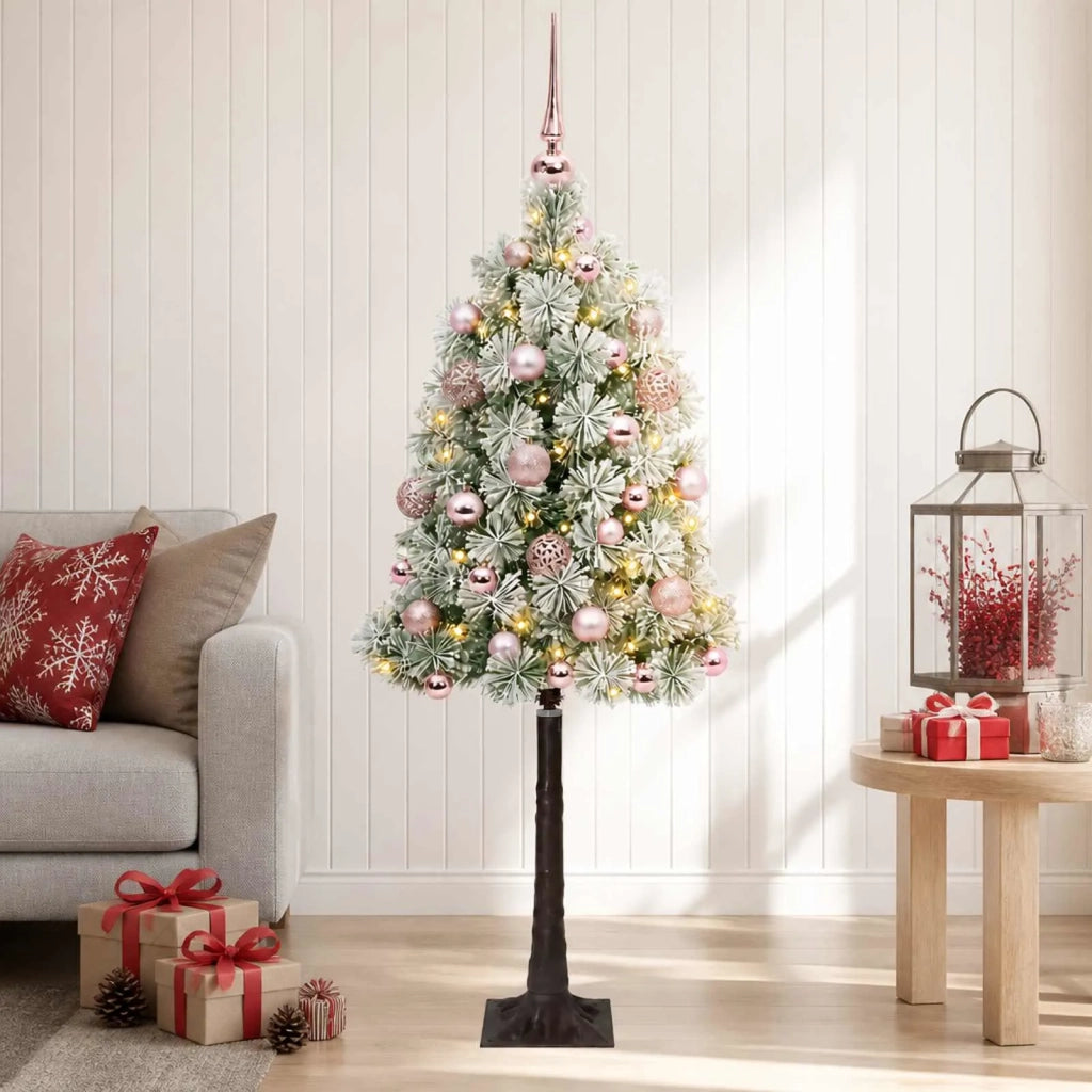 Albero di Natale artificiale con rami snodati e palline 150 cm 3465836