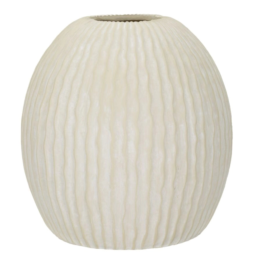 Vaso Icicle Ø36,5x38 cm in Mgo Crema