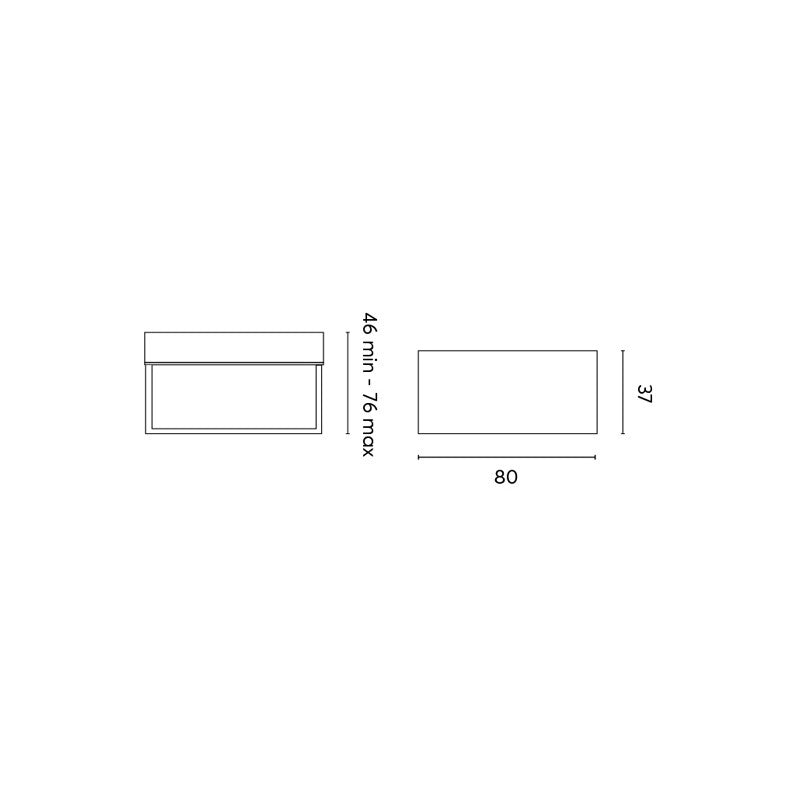 Tavolo da balcone Look Out MOIA 80x37cm rettangolare