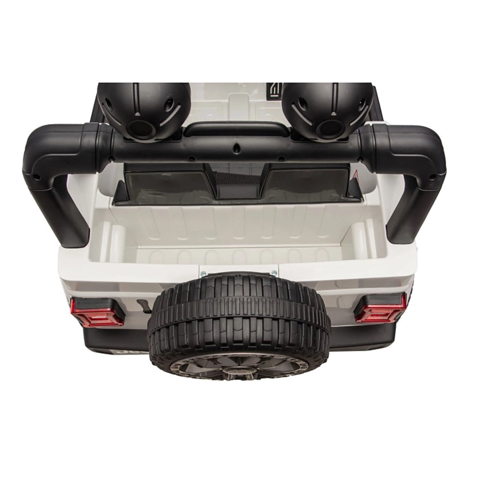 Macchina Elettrica per Bambini Jeep Wrangler Rubicon 12V con Telecomando Bianco