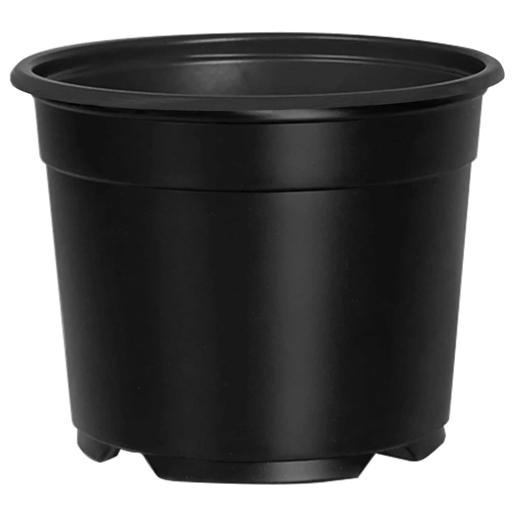 Set di 200 vasi cilindrici in plastica nera moderni e pratici 15 x 12,5 cm 02_0059664