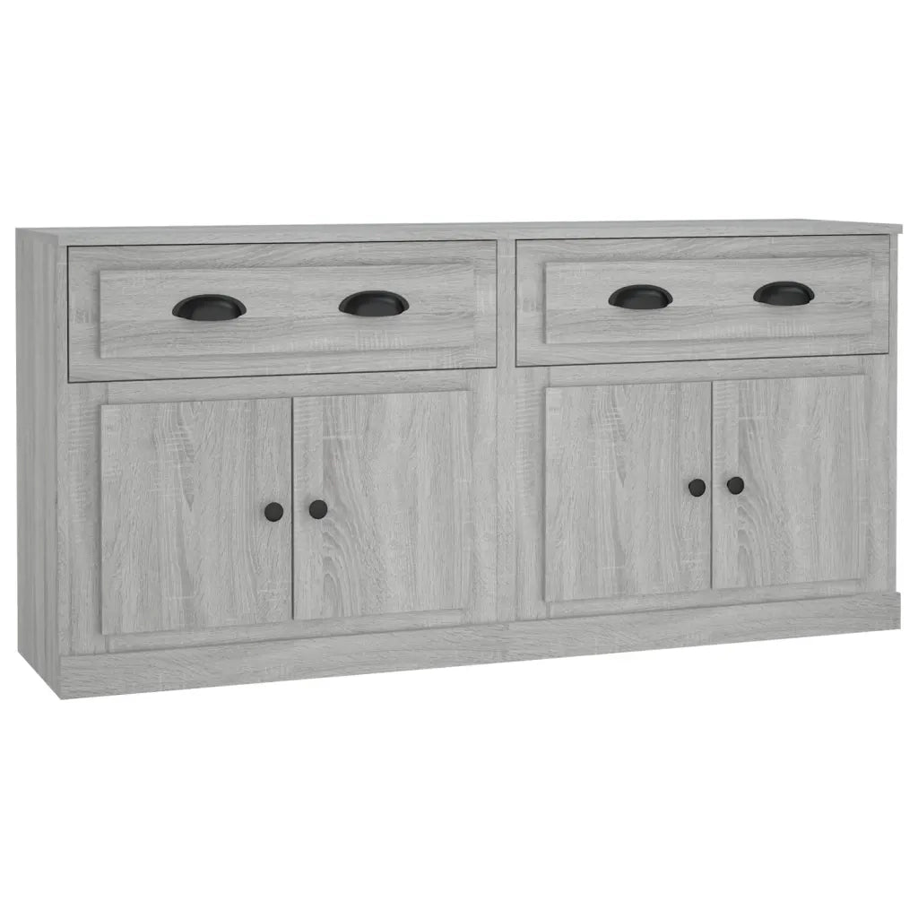 Credenze 2 pz | Madia | Buffet da pranzo | Armadio da pranzo Grigio Sonoma in Legno Multistrato