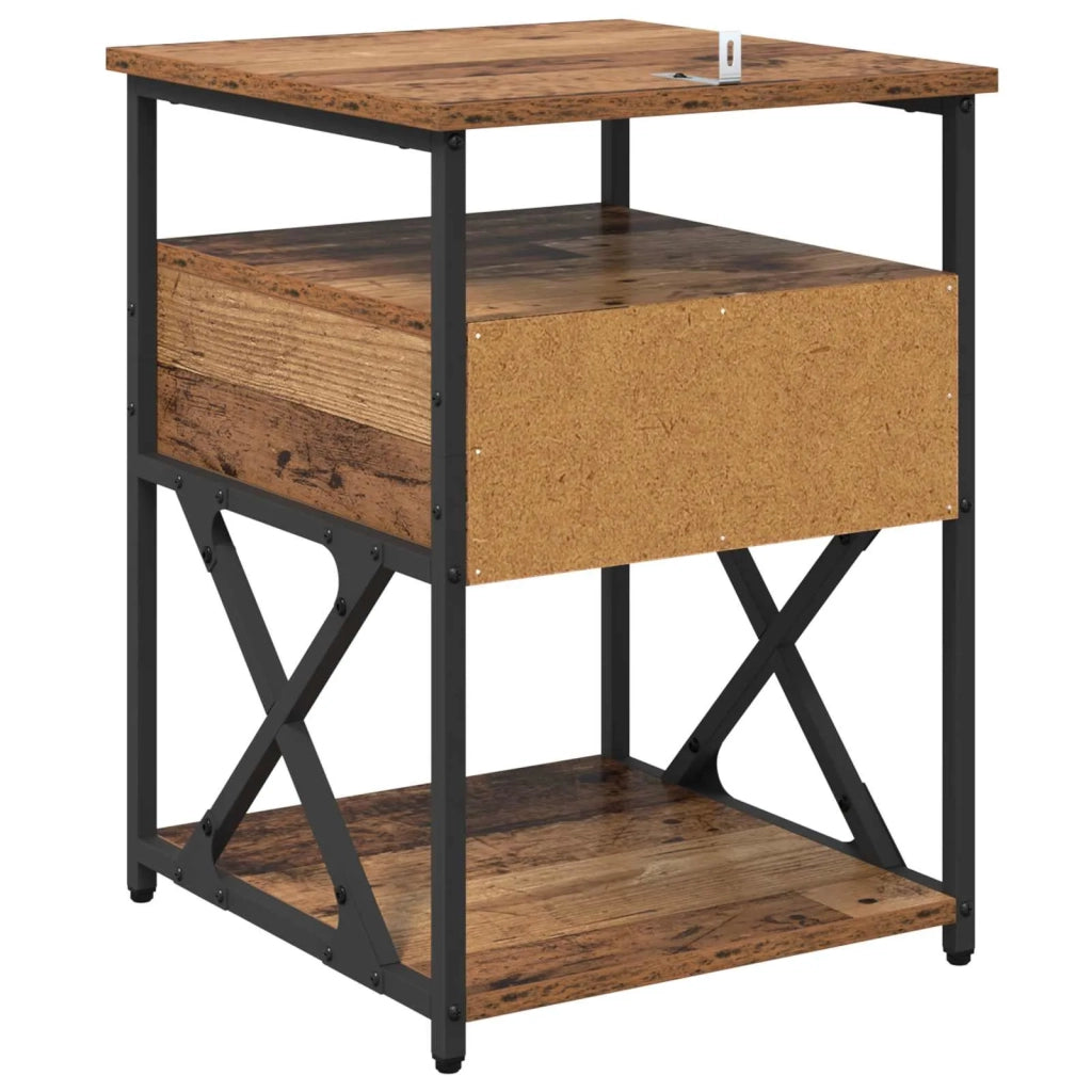 Armadio da Notte 2 pcs Legno vecchio 40 x 42 x 55 cm