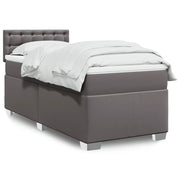vidaXL Giroletto a Molle con Materasso Grgio 80x200 cm in Similpelle