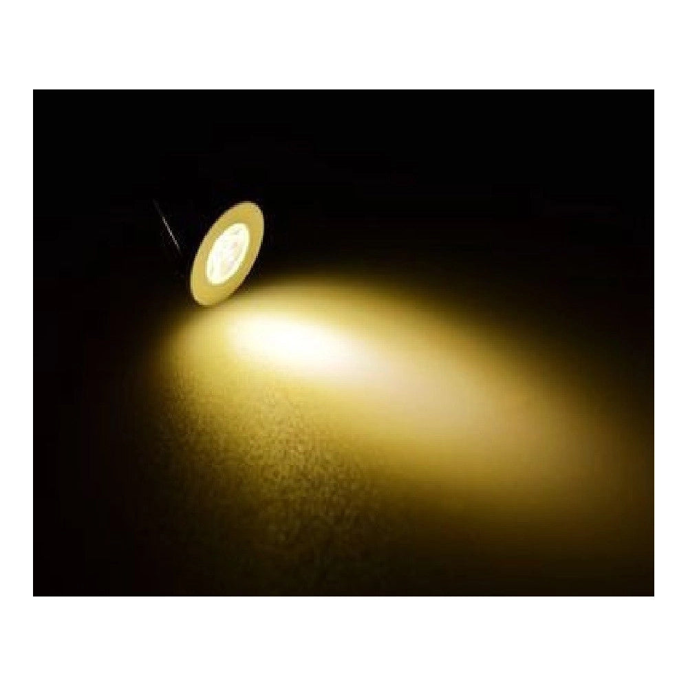 Trade Shop - Faretto A Led Da Incasso Foro 25mm 1 Led 1w Luce Caldo Freddo Per Interno Ip20 - -bianco Caldo      -