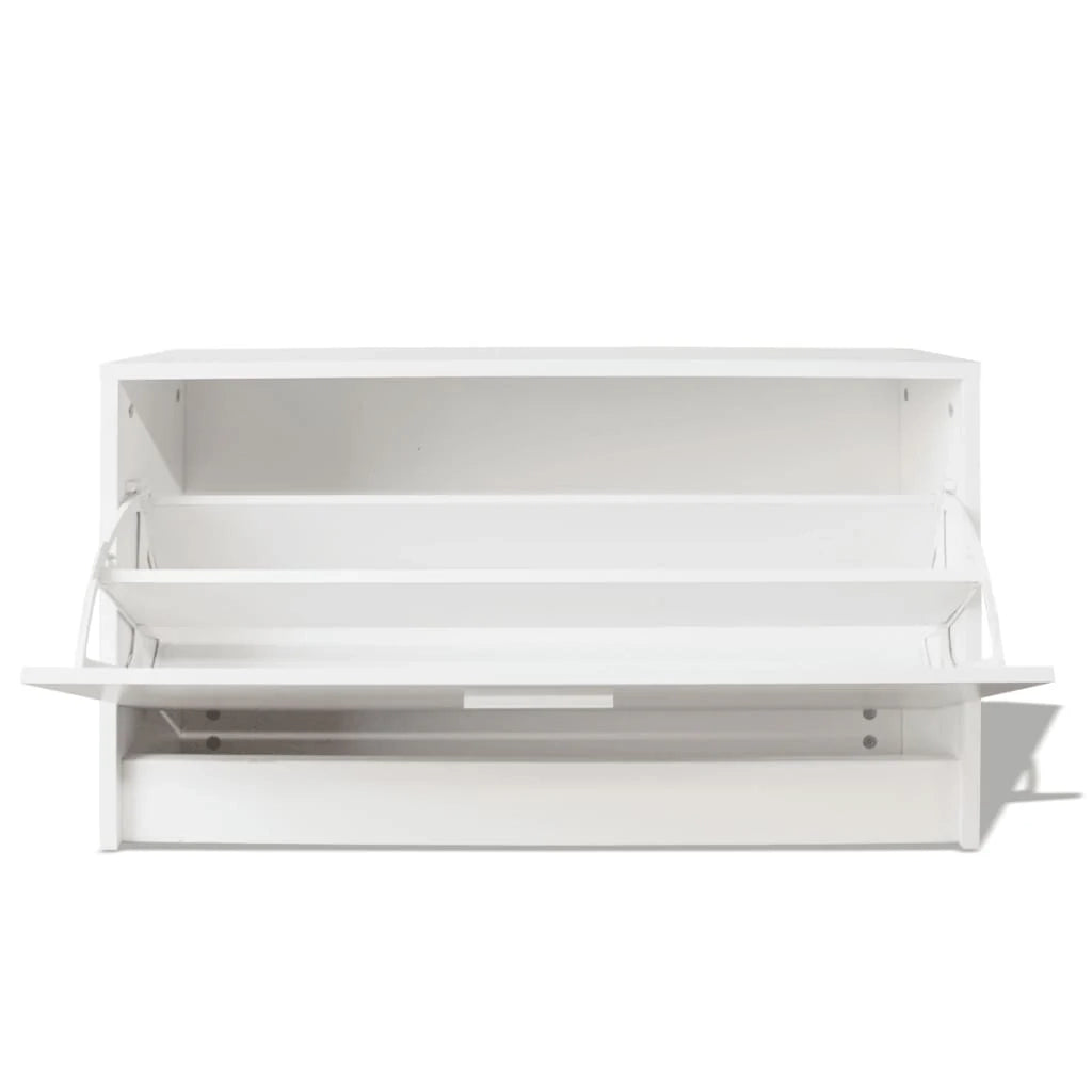 Panca portascarpe/stivali cassettiera scaffale mobiletto portaoggetti per ingresso 80 x 24 x 45 cm bianco 02_0022864